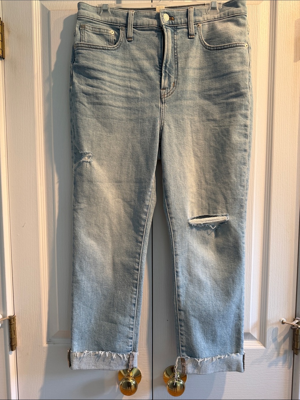 MADEWELL Light Wash Distressed Women’s Jeans